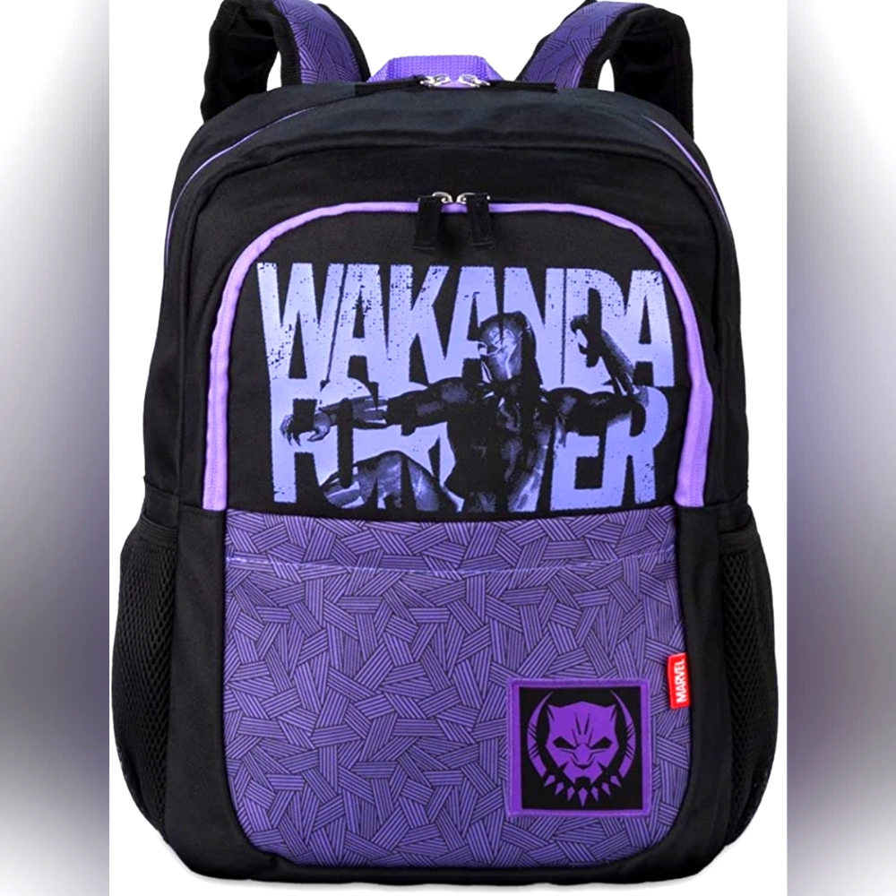 Marvel Black Panther Wakanda Forever Backpack NWT 17" X 14"